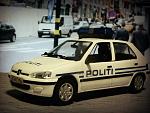 Peugeot 106 politi Denmark Norev
